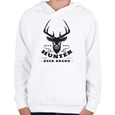 PRINTFASHION Hunter DB. - Gyerek kapucnis pulóver - Fehér gyerek pulóver, kardigán