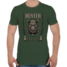 PRINTFASHION Hunter - Férfi póló - Katonazöld férfi póló