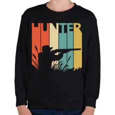 PRINTFASHION Hunter logó - Gyerek pulóver - Fekete