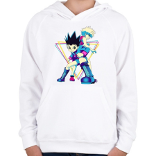 PRINTFASHION Hunter X Hunter - Gyerek kapucnis pulóver - Fehér gyerek pulóver, kardigán