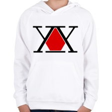 PRINTFASHION Hunter X Logo - Gyerek kapucnis pulóver - Fehér gyerek pulóver, kardigán