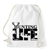 PRINTFASHION Hunting Life - Sportzsák, Tornazsák - Fehér tornazsák