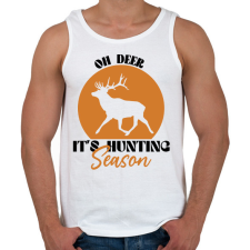 PRINTFASHION Hunting season - Férfi atléta - Fehér atléta, trikó