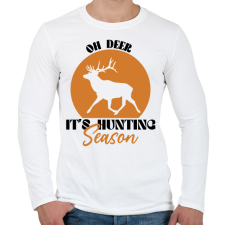 PRINTFASHION Hunting season - Férfi hosszú ujjú póló - Fehér férfi póló