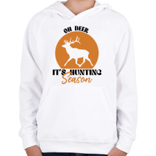 PRINTFASHION Hunting season - Gyerek kapucnis pulóver - Fehér gyerek pulóver, kardigán