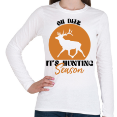 PRINTFASHION Hunting season - Női hosszú ujjú póló - Fehér