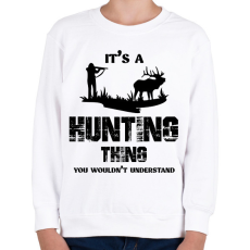 PRINTFASHION Hunting thing - Gyerek pulóver - Fehér