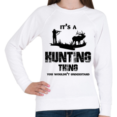 PRINTFASHION Hunting thing - Női pulóver - Fehér