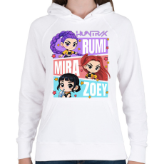 PRINTFASHION Huntrix - Kpop Demon Hunters - Női kapucnis pulóver - Fehér