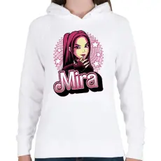PRINTFASHION Huntrix Mira - Női kapucnis pulóver - Fehér