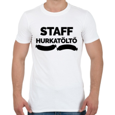 PRINTFASHION Hurkatöltő Staff - Férfi póló - Fehér férfi póló