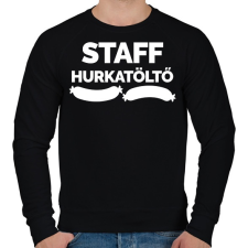 PRINTFASHION Hurkatöltő Staff - Férfi pulóver - Fekete férfi pulóver, kardigán