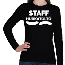 PRINTFASHION Hurkatöltő Staff - Női hosszú ujjú póló - Fekete