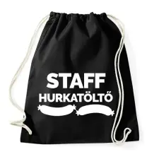 PRINTFASHION Hurkatöltő Staff - Sportzsák, Tornazsák - Fekete tornazsák