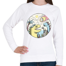 PRINTFASHION Hurrá! Aszteroida! - Női pulóver - Fehér női pulóver, kardigán