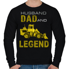 PRINTFASHION HUSBAND AND DAD 1 - Férfi pulóver - Fekete