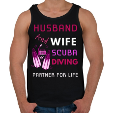 PRINTFASHION HUSBAND AND WIFE - Férfi atléta - Fekete