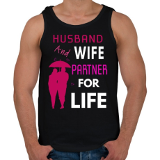 PRINTFASHION HUSBAND AND WIFE-LIFE - Férfi atléta - Fekete