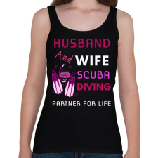 PRINTFASHION HUSBAND AND WIFE - Női atléta - Fekete női trikó