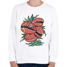 PRINTFASHION Húsevő növény - Gyerek pulóver - Fehér gyerek pulóver, kardigán