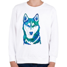 PRINTFASHION Husky - Gyerek pulóver - Fehér gyerek pulóver, kardigán