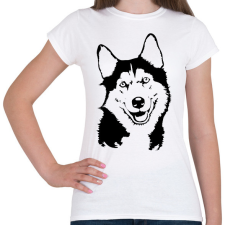 PRINTFASHION husky - Női póló - Fehér női póló