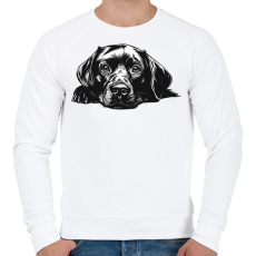 PRINTFASHION Husky Sziluett - Férfi pulóver - Fehér