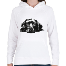 PRINTFASHION Husky Sziluett - Női kapucnis pulóver - Fehér