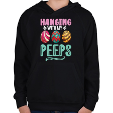 PRINTFASHION husvét13 - Gyerek kapucnis pulóver - Fekete gyerek pulóver, kardigán