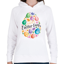 PRINTFASHION husvét18 - Női kapucnis pulóver - Fehér női pulóver, kardigán