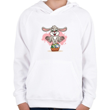 PRINTFASHION husvét21 - Gyerek kapucnis pulóver - Fehér gyerek pulóver, kardigán