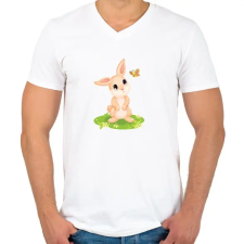 PRINTFASHION husvét32 - Férfi V-nyakú póló - Fehér férfi póló