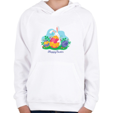 PRINTFASHION husvét33 - Gyerek kapucnis pulóver - Fehér