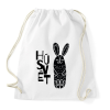 PRINTFASHION Húsvét - Fekete nyúl - Sportzsák, Tornazsák - Fehér