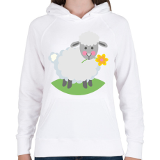 PRINTFASHION Húsvéti bárány - Női kapucnis pulóver - Fehér