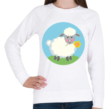 PRINTFASHION Húsvéti bárány - Női pulóver - Fehér női pulóver, kardigán