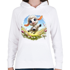 PRINTFASHION Húsvéti barika - Női kapucnis pulóver - Fehér