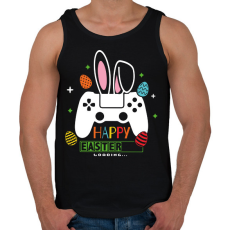 PRINTFASHION Húsvéti konzol - Férfi atléta - Fekete