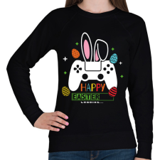 PRINTFASHION Húsvéti konzol - Női pulóver - Fekete női pulóver, kardigán