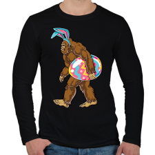 PRINTFASHION Húsvéti Nagyláb - Férfi hosszú ujjú póló - Fekete férfi póló