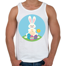 PRINTFASHION Húsvéti nyúl - Férfi atléta - Fehér