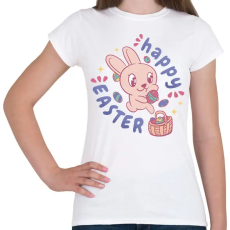 PRINTFASHION Húsvéti nyúl - Női póló - Fehér