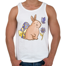 PRINTFASHION Húsvéti nyuszi - Férfi atléta - Fehér