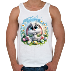PRINTFASHION Húsvéti nyuszi - Férfi atléta - Fehér