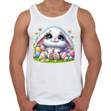 PRINTFASHION Húsvéti nyuszi - Férfi atléta - Fehér atléta, trikó