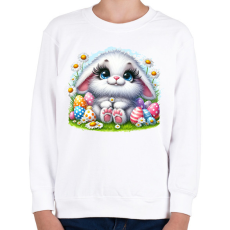 PRINTFASHION Húsvéti nyuszi - Gyerek pulóver - Fehér