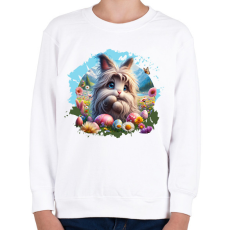PRINTFASHION Húsvéti nyuszi - Gyerek pulóver - Fehér