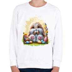 PRINTFASHION Húsvéti nyuszi - Gyerek pulóver - Fehér