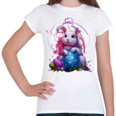 PRINTFASHION húsvéti nyuszi - Női póló - Fehér