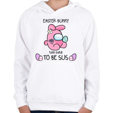 PRINTFASHION Húsvéti nyuszika - Gyerek kapucnis pulóver - Fehér